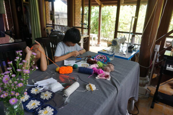 Crochet workshops for children in Hoi An
