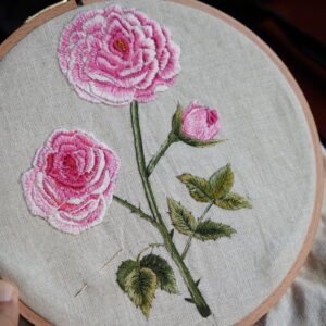 rose hand embroidery